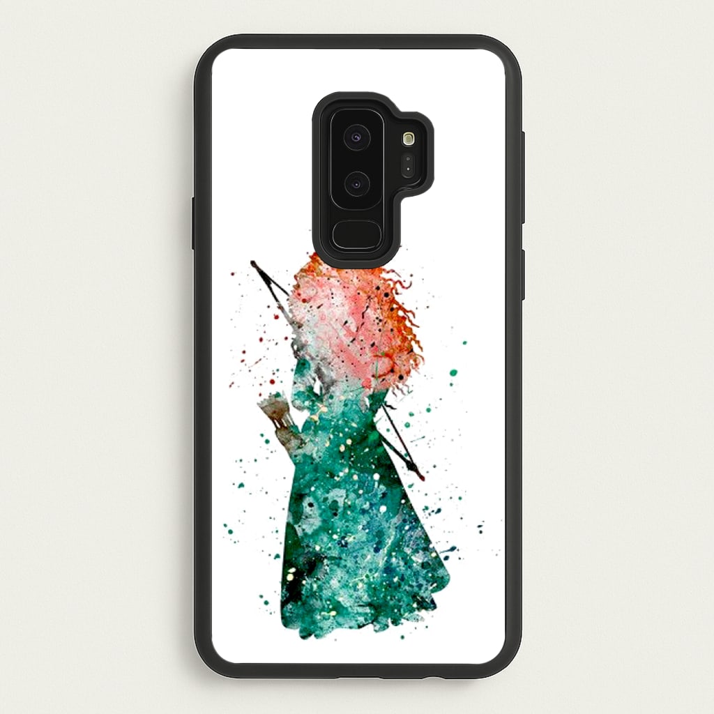 Watercolour Princess Merida Brave Fairytale - Disney Phone Case for Galaxy S9 Plus