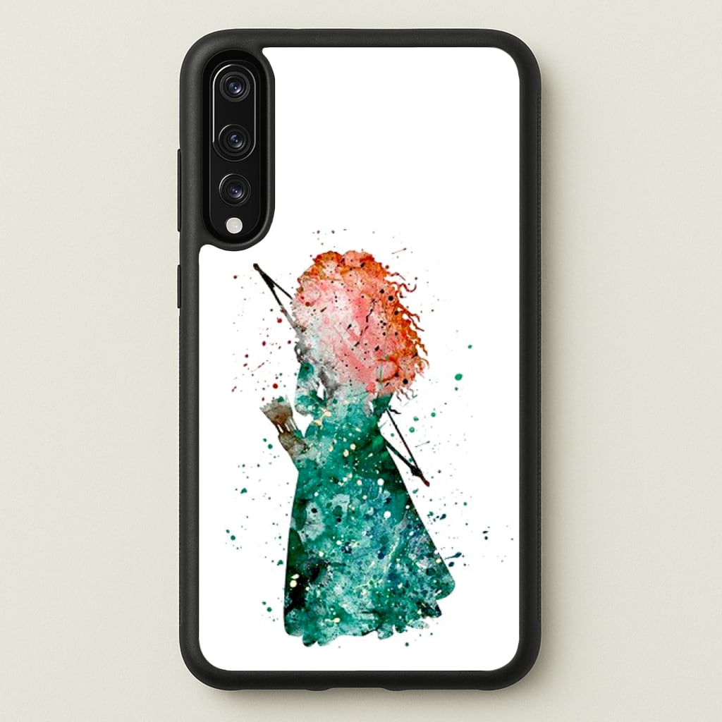 Watercolour Princess Merida Brave Fairytale - Disney Phone Case for Huawei P20 Pro