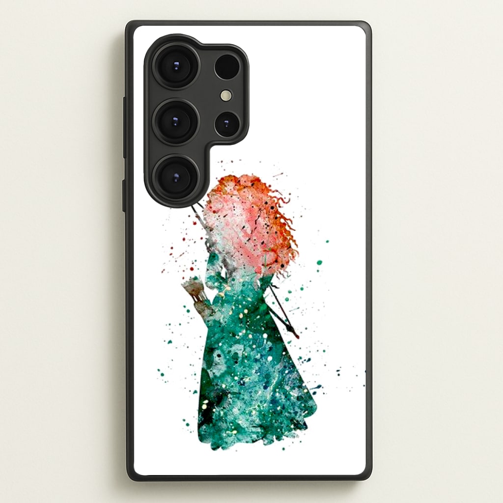 Watercolour Princess Merida Brave Fairytale - Disney Phone Case for Galaxy S25 Ultra