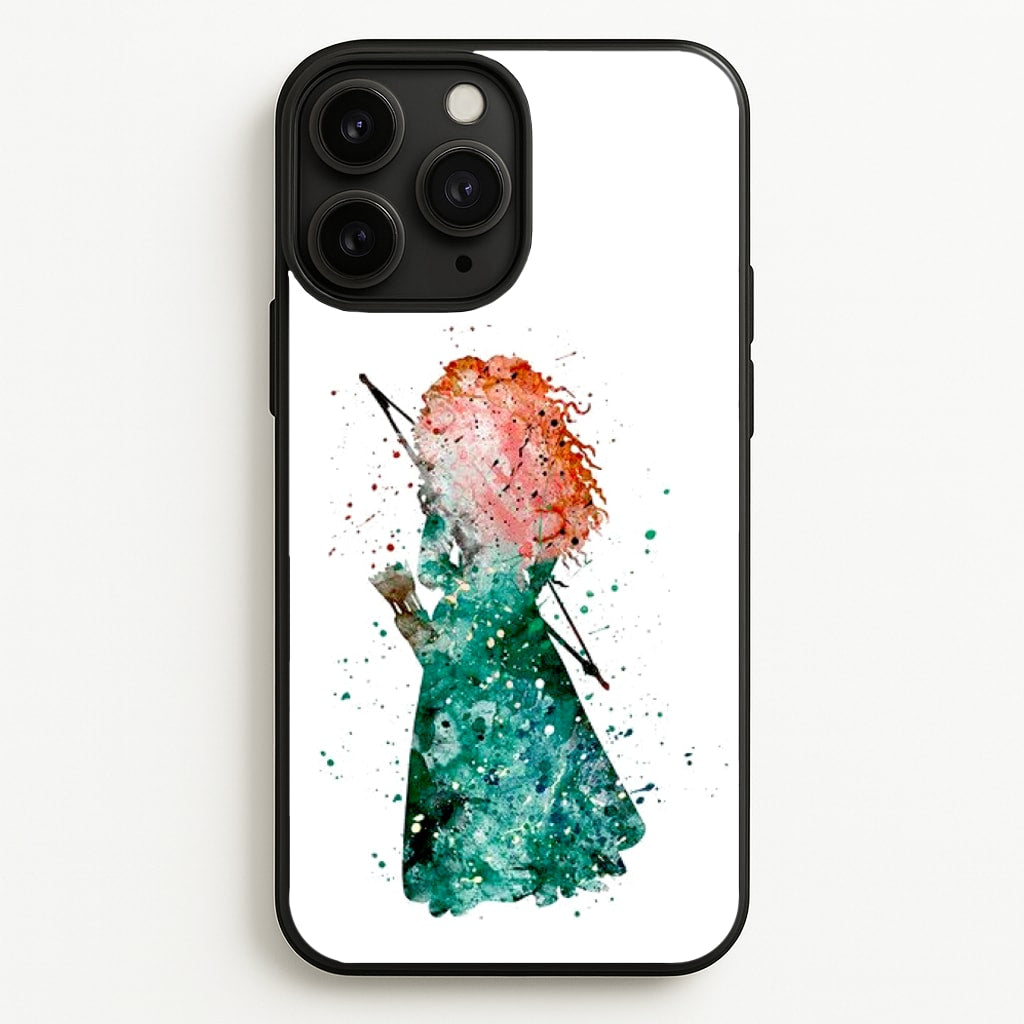 Watercolour Princess Merida Brave Fairytale - Disney Phone Case for iPhone 11 Pro Max