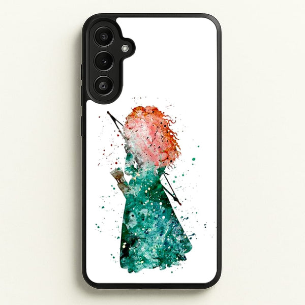 Watercolour Princess Merida Brave Fairytale - Disney Phone Case for Galaxy A34