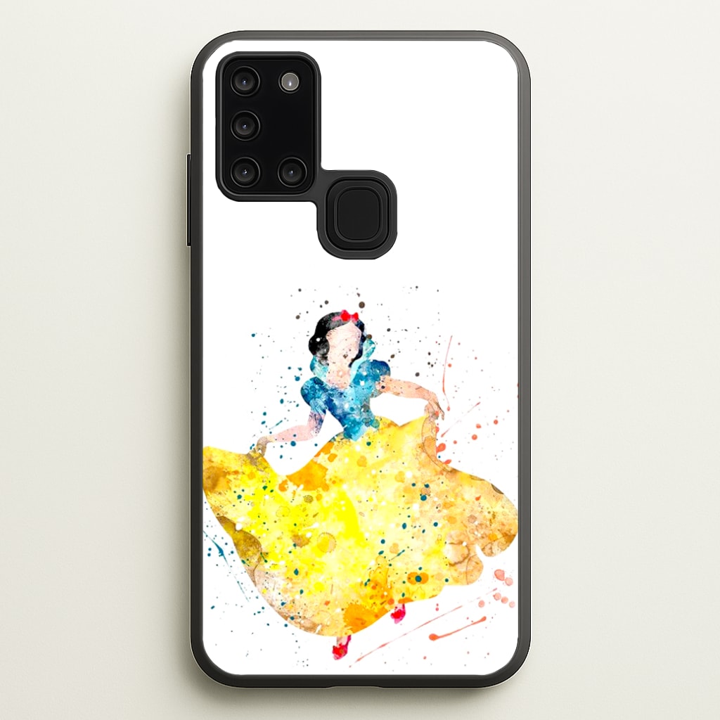 Watercolour Snow White Fairytale - Disney Phone Case for Galaxy A21s