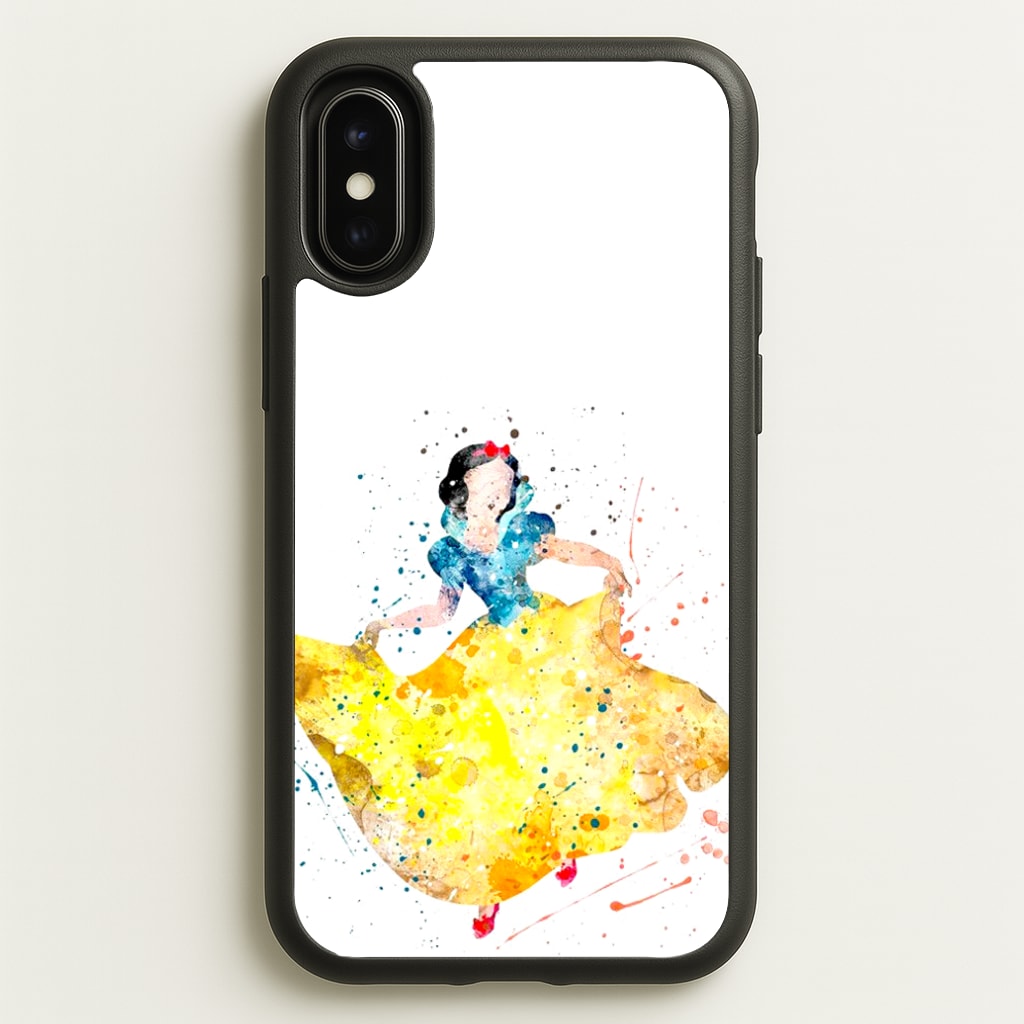 Watercolour Snow White Fairytale - Disney Phone Case for iPhone X / XS