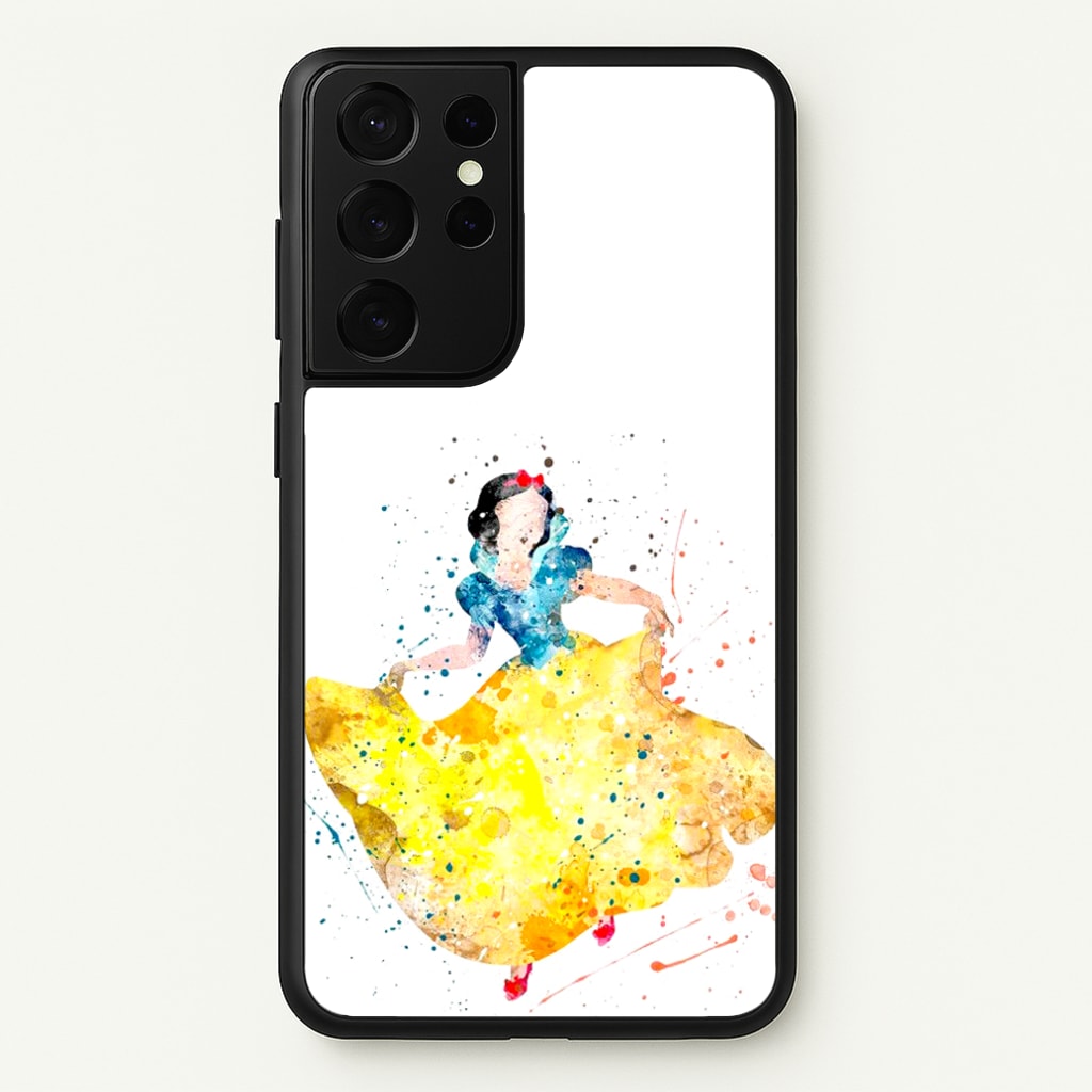 Watercolour Snow White Fairytale - Disney Phone Case for Galaxy S21 Ultra