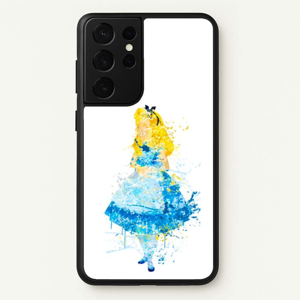 Watercolour Alice in Wonderland Fairytale - Disney Phone Case for Galaxy S21 Ultra