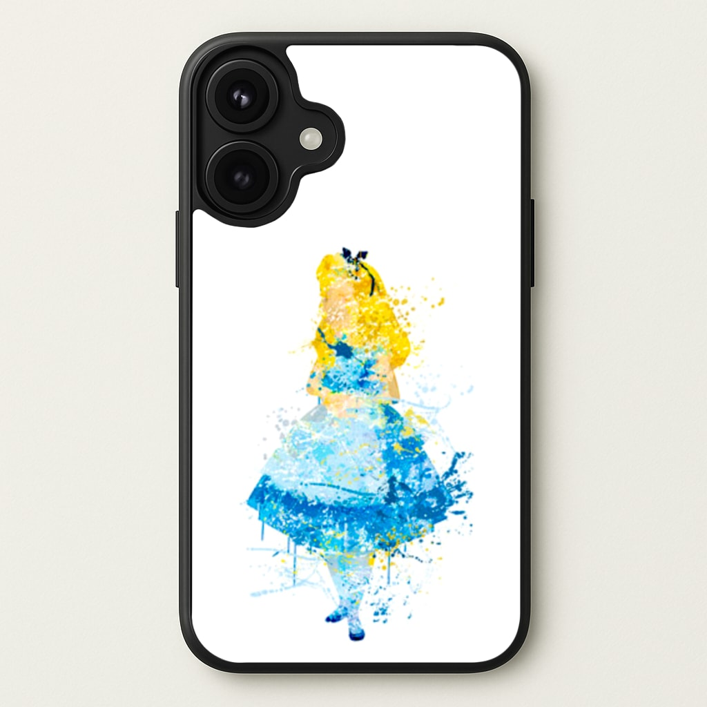 Watercolour Alice in Wonderland Fairytale Phone Case for iPhone 17