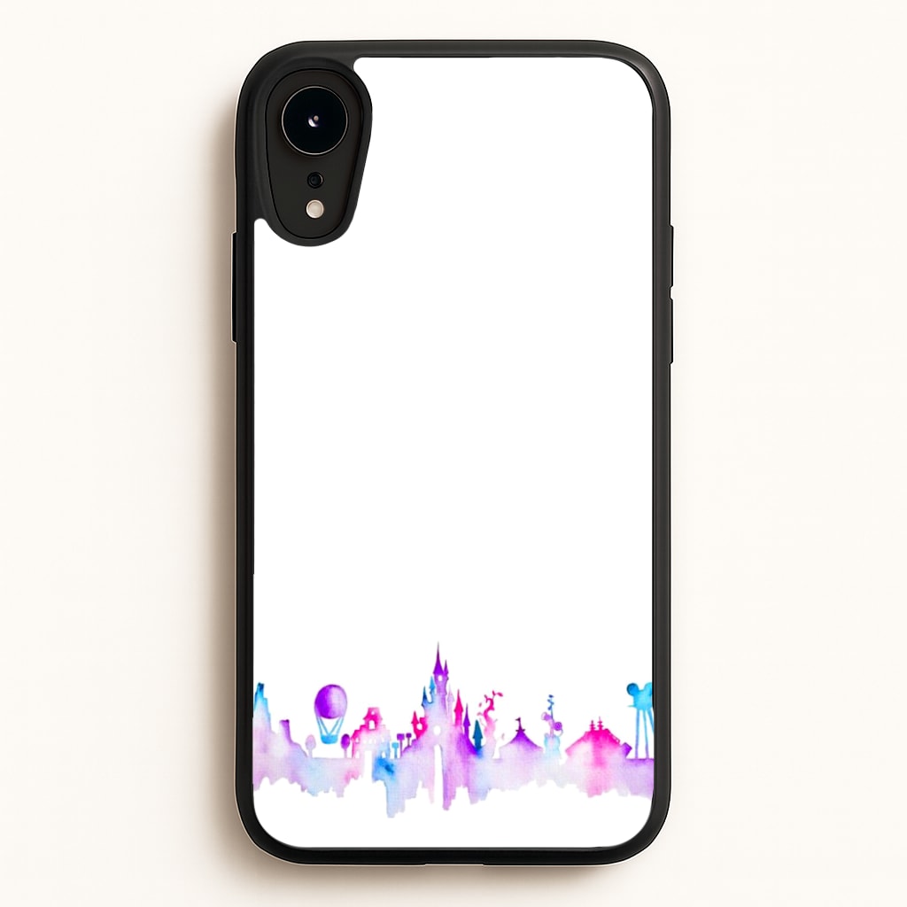 Watercolour Fairytaleland Paris - Disney Phone Case for iPhone XR