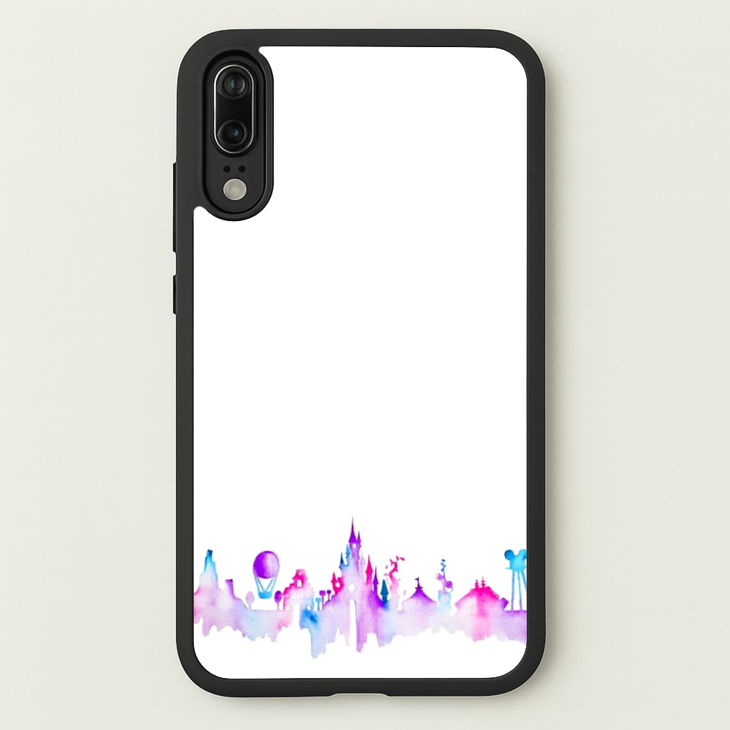 Watercolour Fairytaleland Paris - Disney Phone Case for Huawei P20
