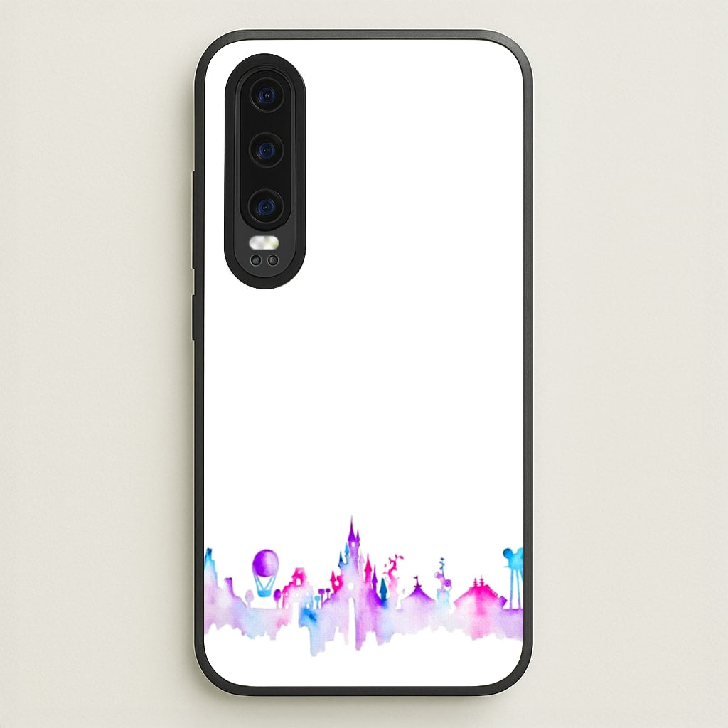 Watercolour Fairytaleland Paris - Disney Phone Case for Huawei P30