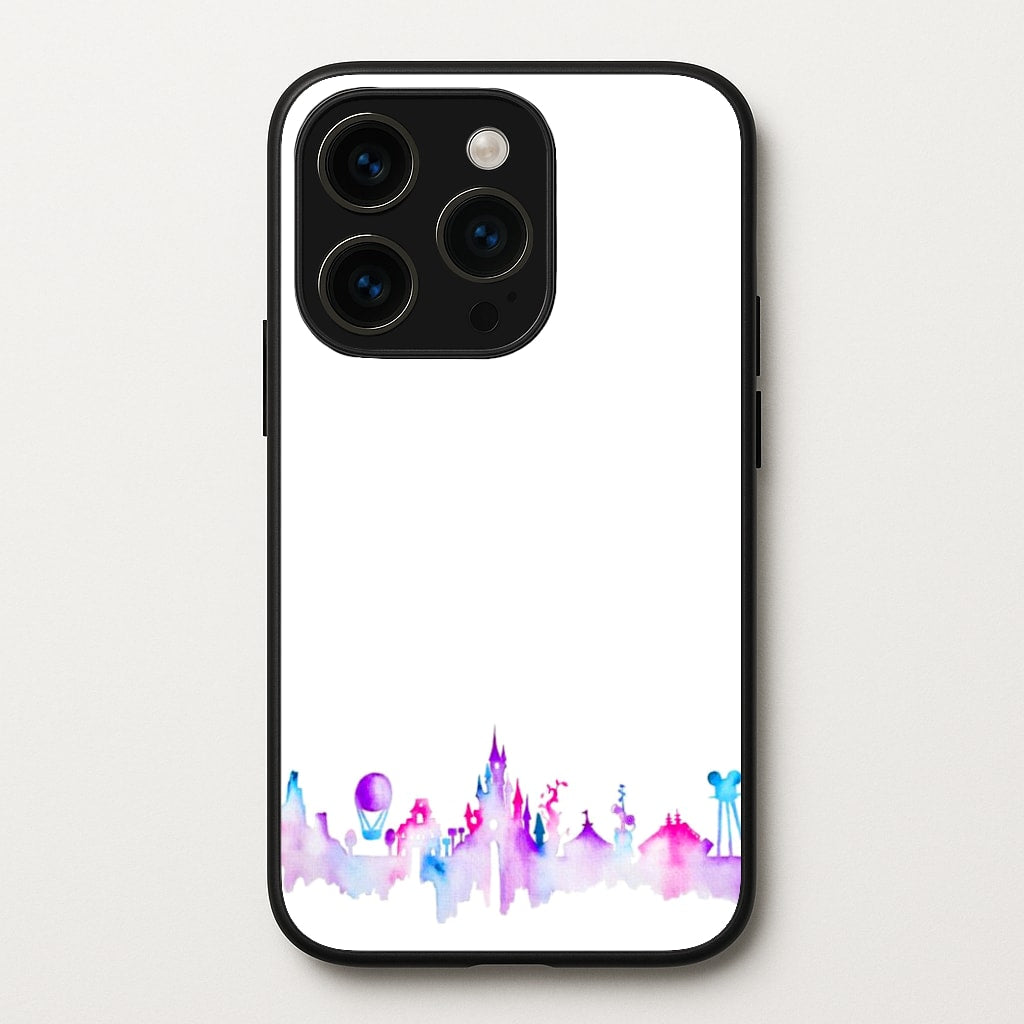 Watercolour Fairytaleland Paris - Disney Phone Case for iPhone 14 Pro