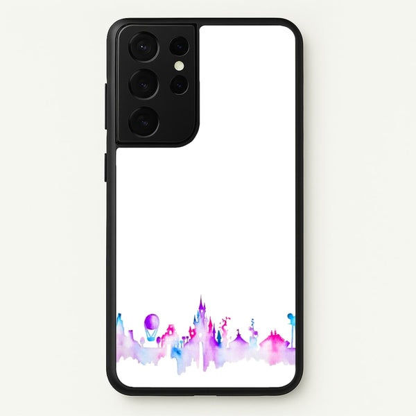 Watercolour Fairytaleland Paris - Disney Phone Case for Galaxy S21 Ultra