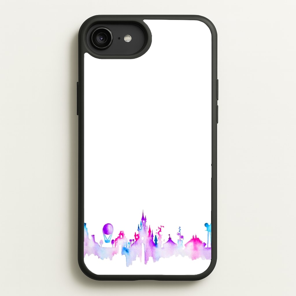 Watercolour Fairytaleland Paris - Disney Phone Case for iPhone 6 Plus / 7 Plus / 8 Plus
