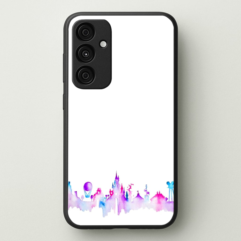 Watercolour Fairytaleland Paris - Disney Phone Case for Galaxy A35