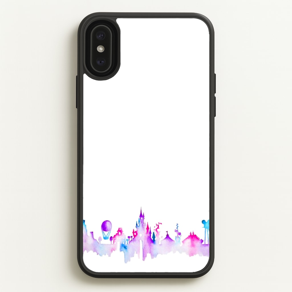 Watercolour Fairytaleland Paris - Disney Phone Case for iPhone XS Max