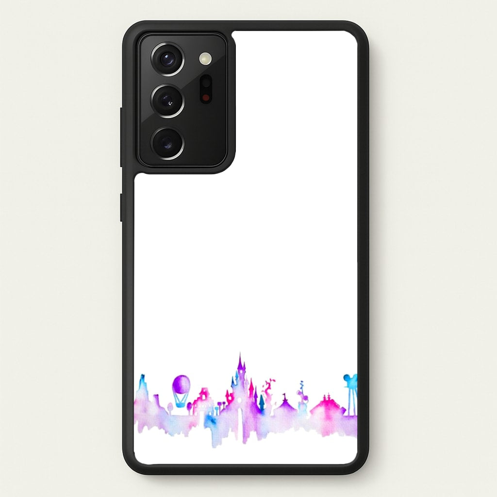 Watercolour Fairytaleland Paris - Disney Phone Case for Galaxy Note 20 Ultra