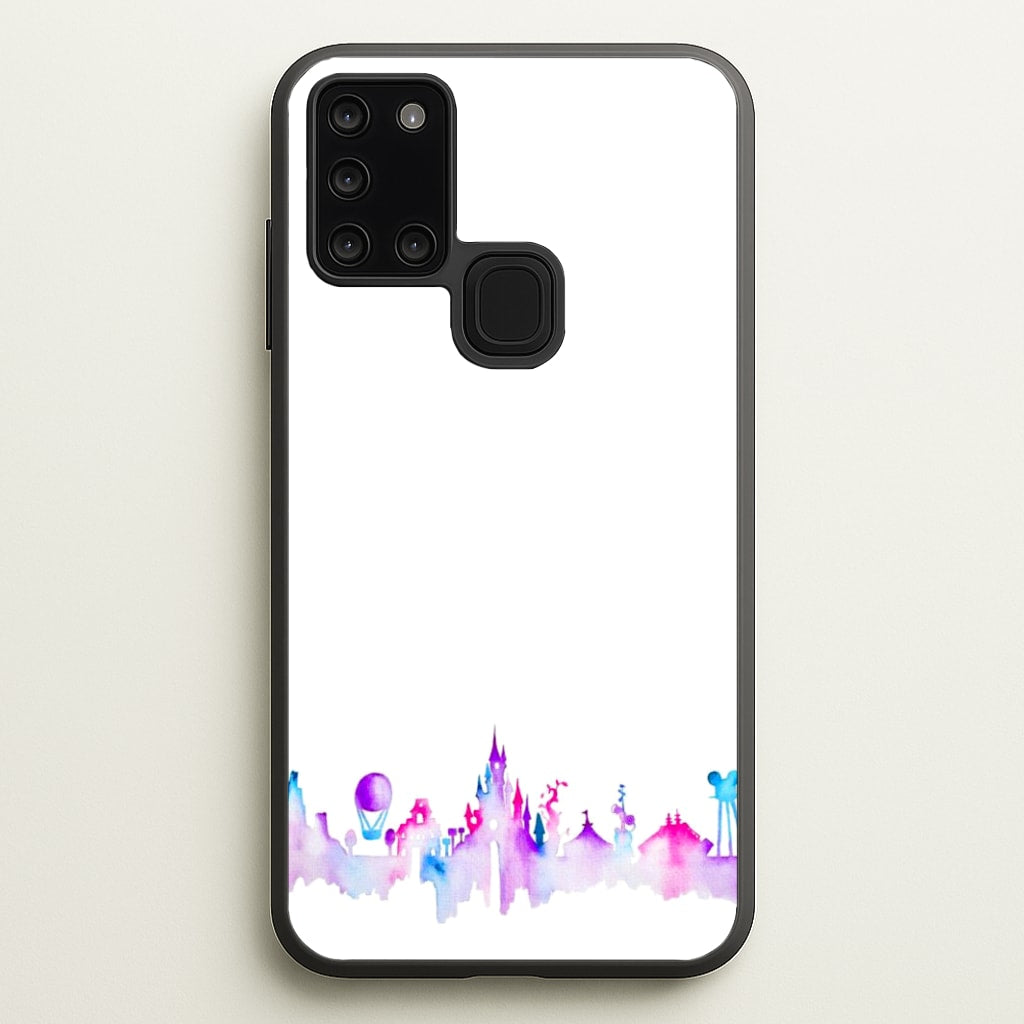 Watercolour Fairytaleland Paris - Disney Phone Case for Galaxy A21s