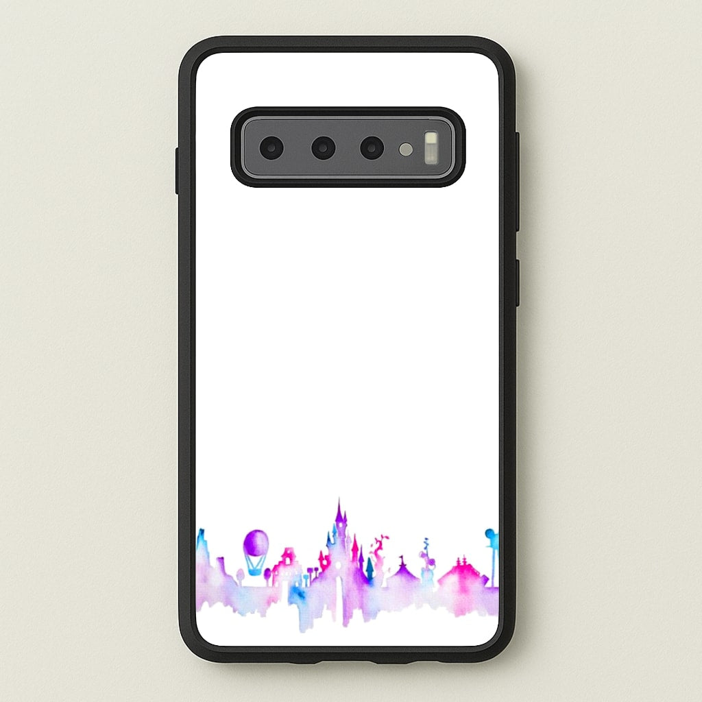 Watercolour Fairytaleland Paris - Disney Phone Case for Galaxy S10 Plus