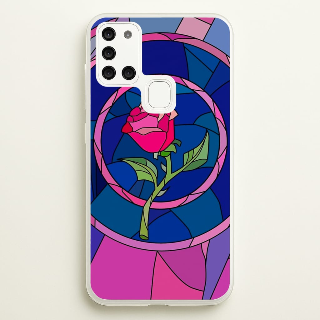 Glass Rose - Beauty - Disney Phone Case for Galaxy A21s