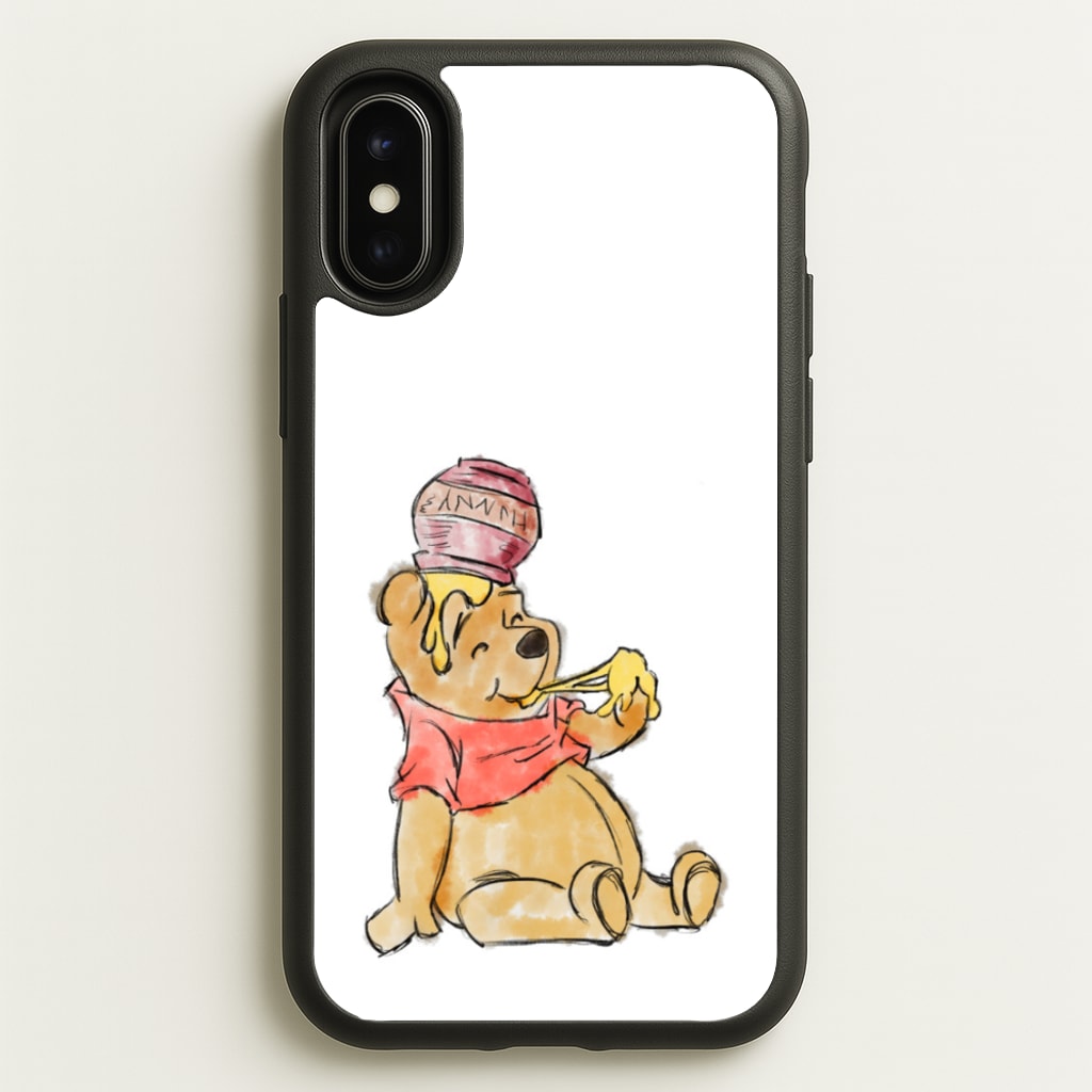 Winnie Sketch - Disney Phone Case for iPhone X / XS
