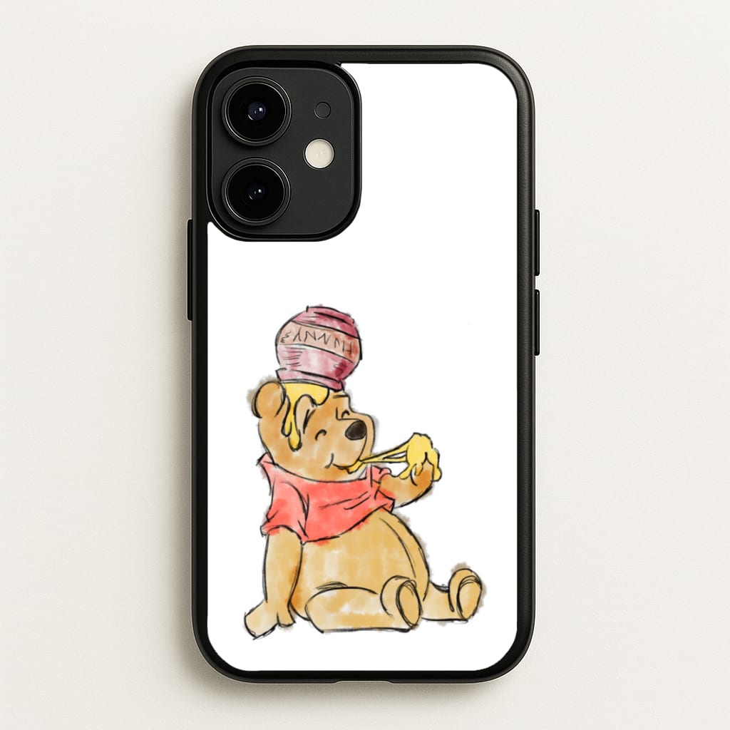 Winnie Sketch - Disney Phone Case for iPhone 12 / 12 Pro