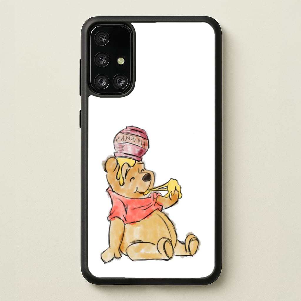 Winnie Sketch - Disney Phone Case for Galaxy A71