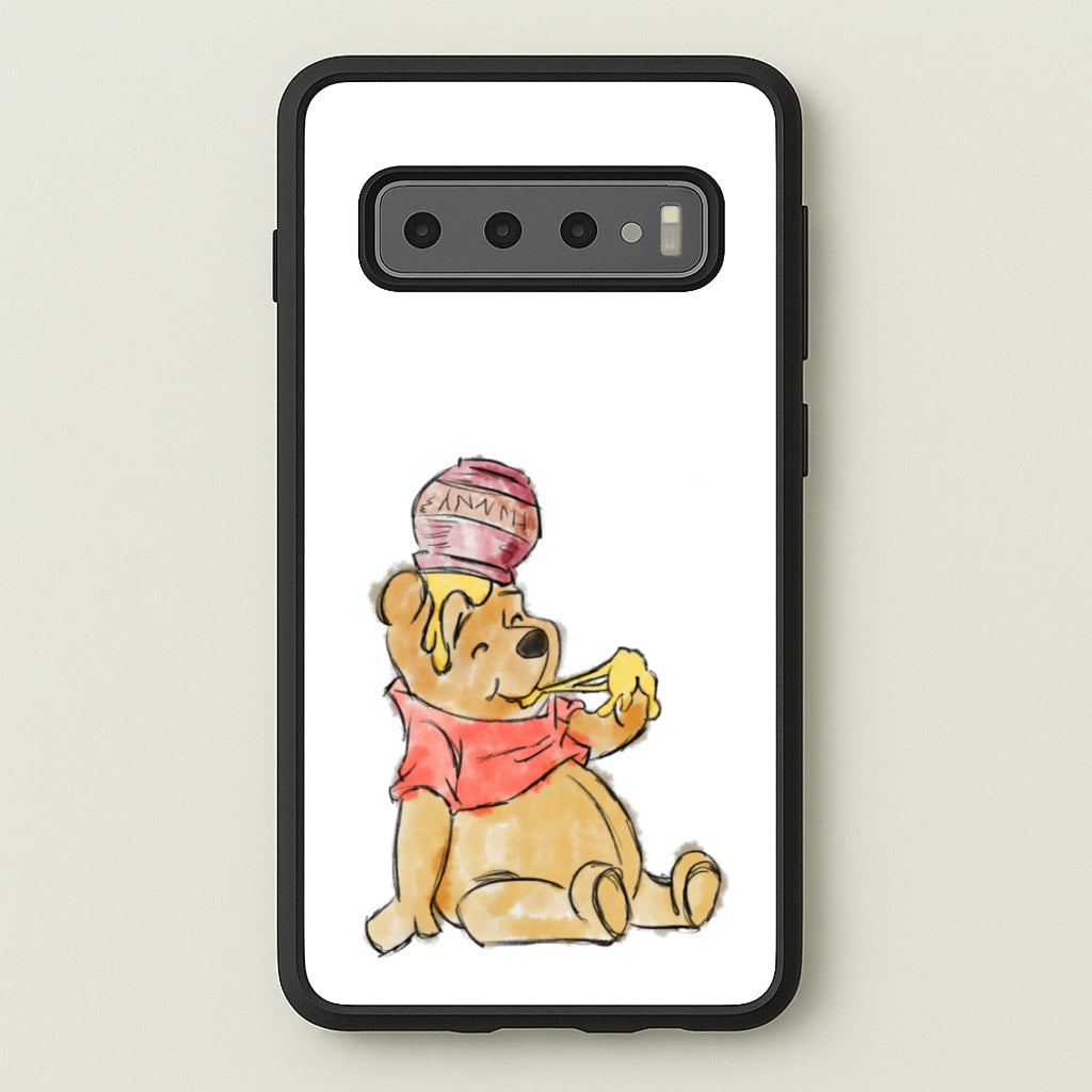 Winnie Sketch - Disney Phone Case for Galaxy S10 Plus