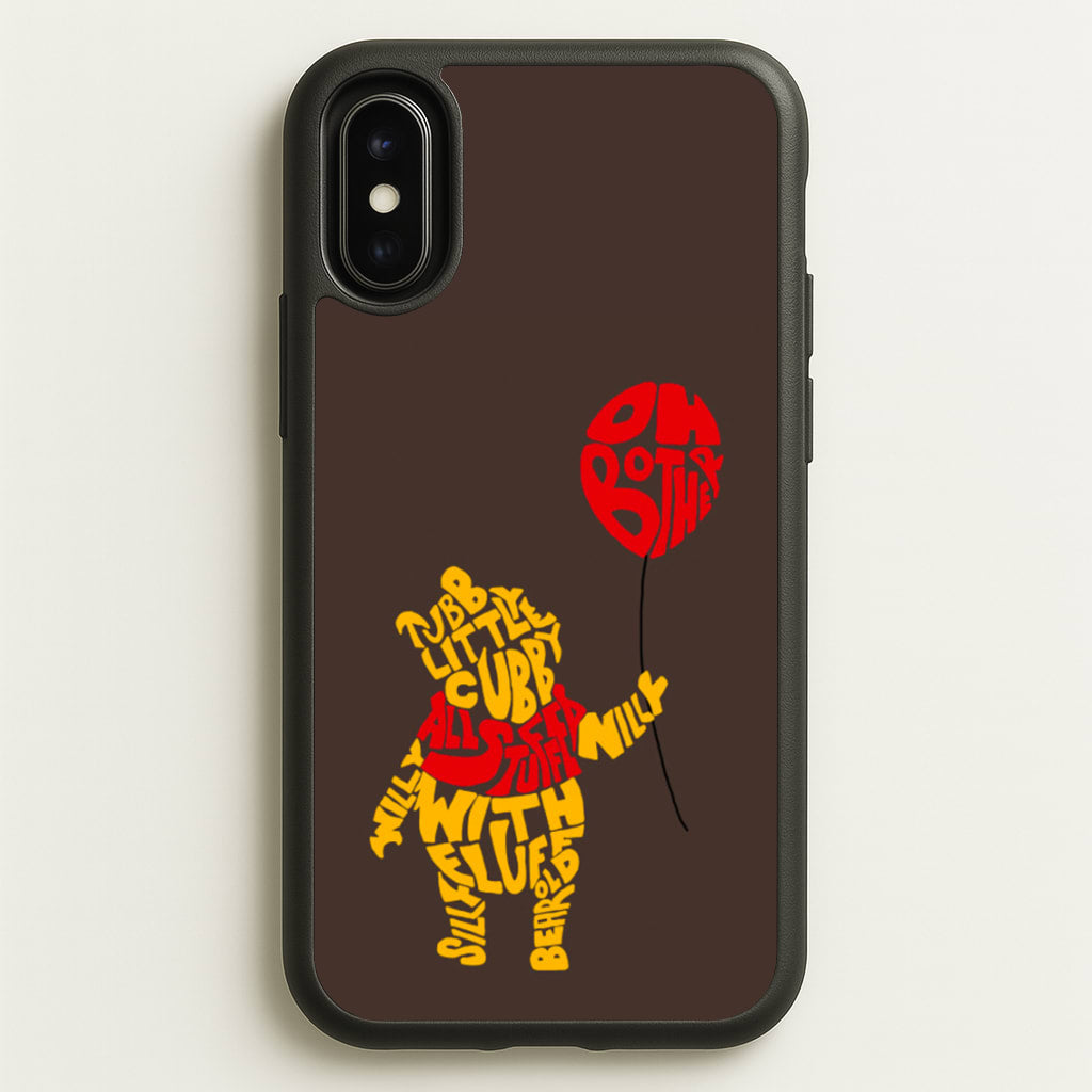 Winnie In Words - Disney Phone Case for iPhone X / XS