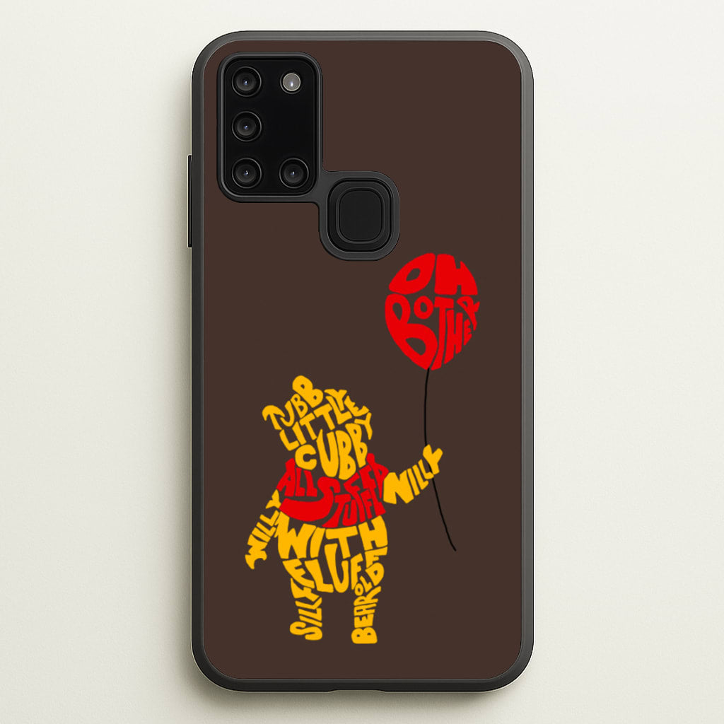 Winnie In Words - Disney Phone Case for Galaxy A21s