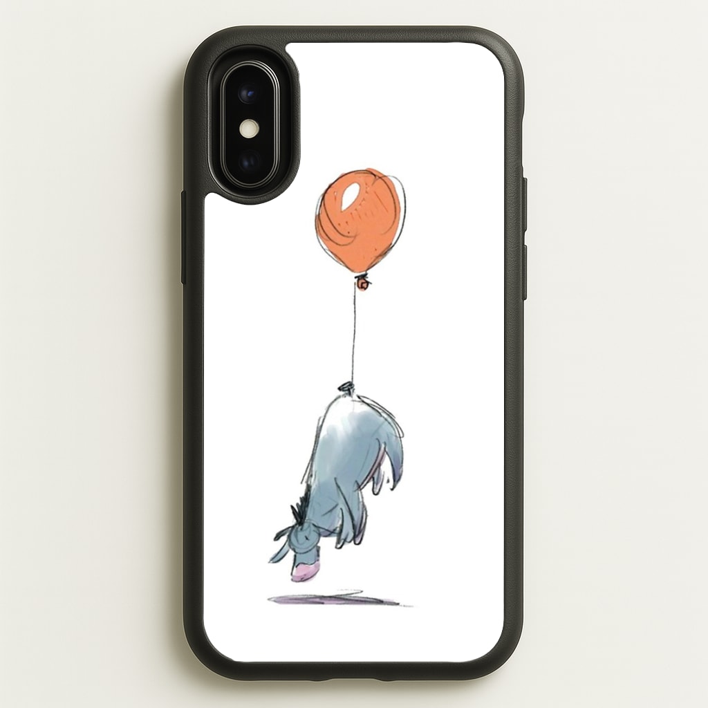 Donkey And His Balloon - Disney Phone Case for iPhone X / XS
