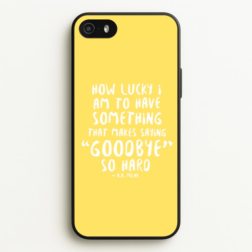 How Lucky I Am - Winnie - Disney Phone Case for iPhone 5 / 5s / SE 2016