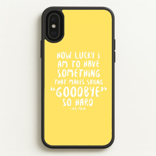 How Lucky I Am - Winnie - Disney Phone Case for iPhone XS Max