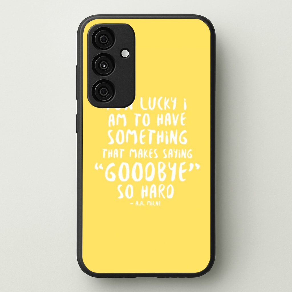 How Lucky I Am - Winnie - Disney Phone Case for Galaxy A35