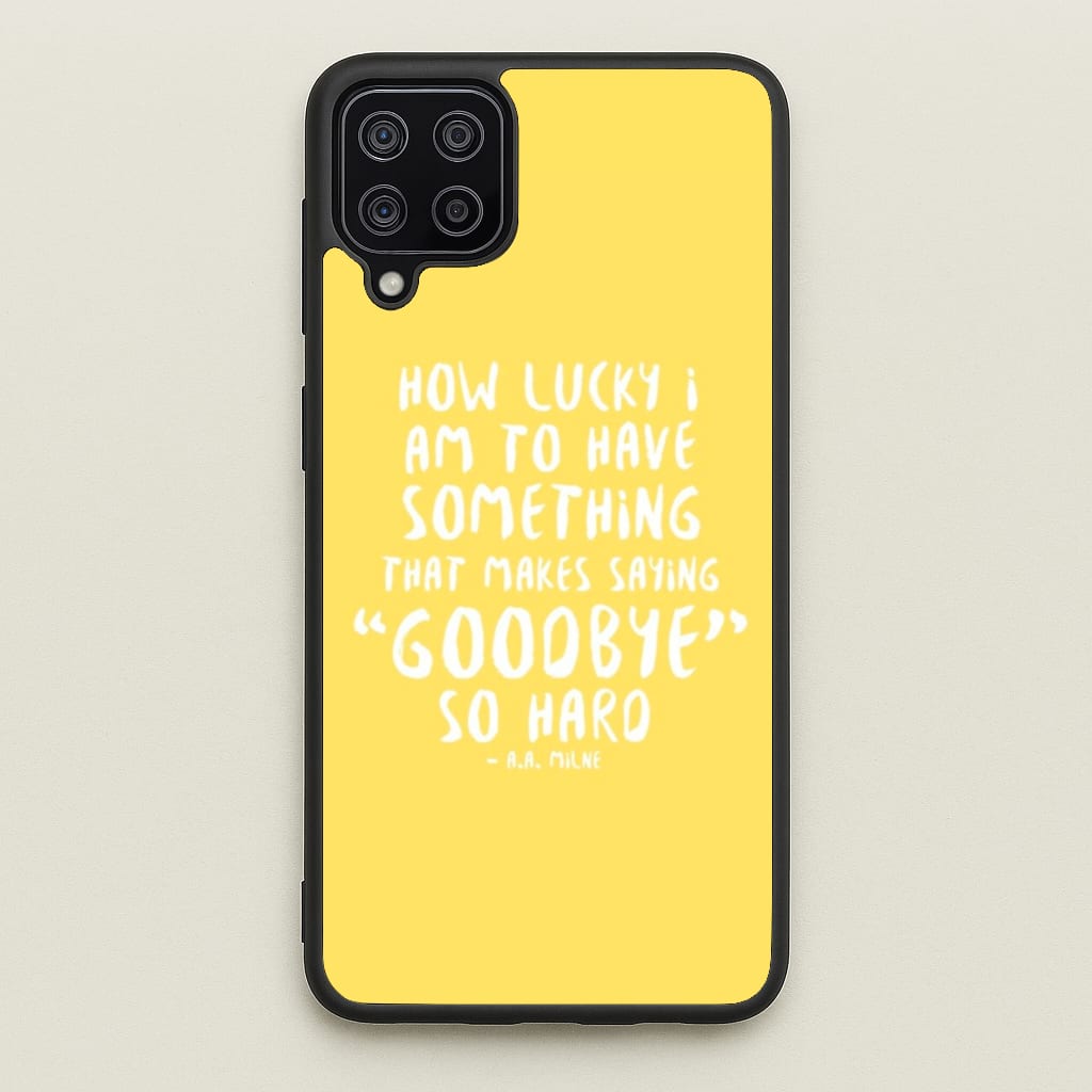 How Lucky I Am - Winnie - Disney Phone Case for Galaxy A12