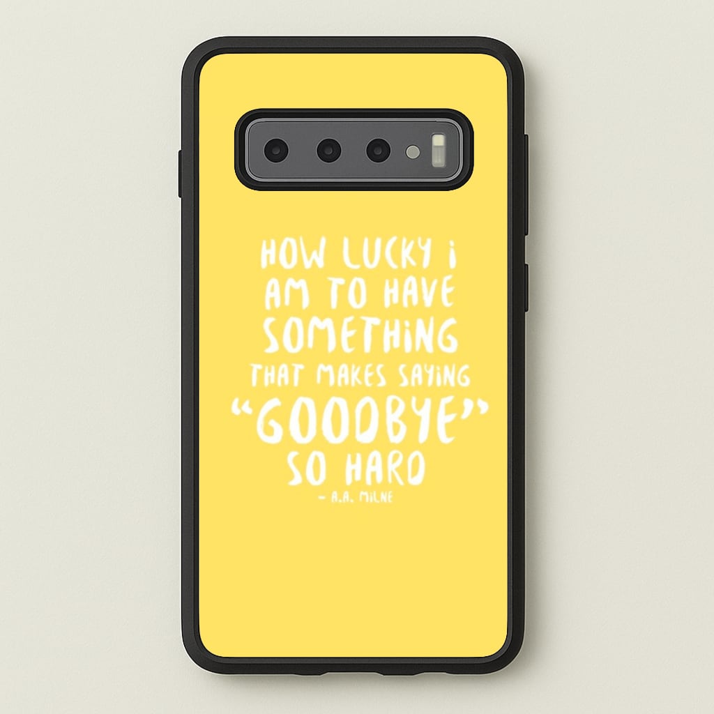 How Lucky I Am - Winnie - Disney Phone Case for Galaxy S10 Plus