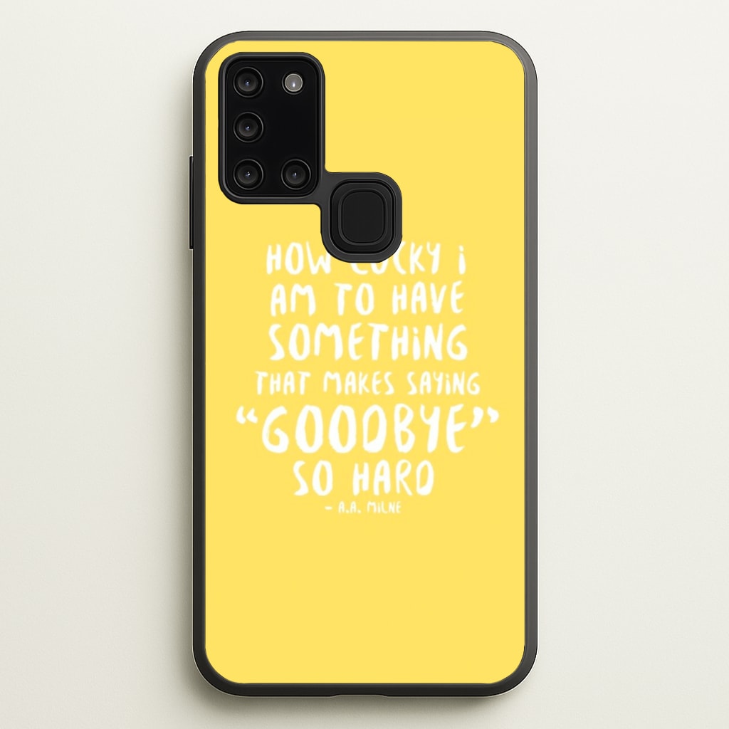 How Lucky I Am - Winnie - Disney Phone Case for Galaxy A21s