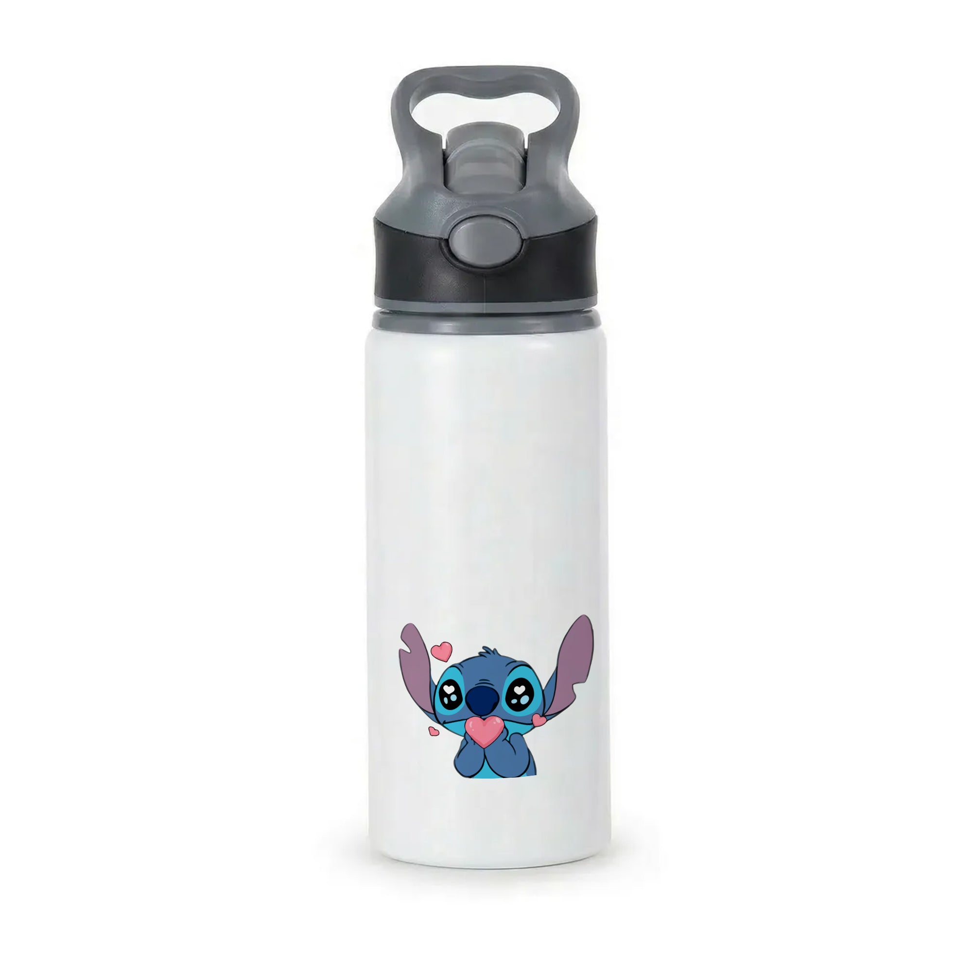 Cute Alien Blue Active Water Bottle - Black