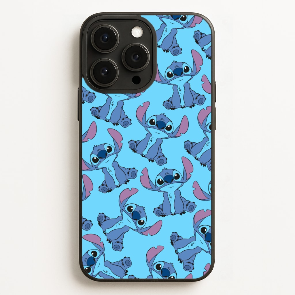 Cute Alien Blue Pattern - Disney Phone Case for iPhone 16 Pro Max