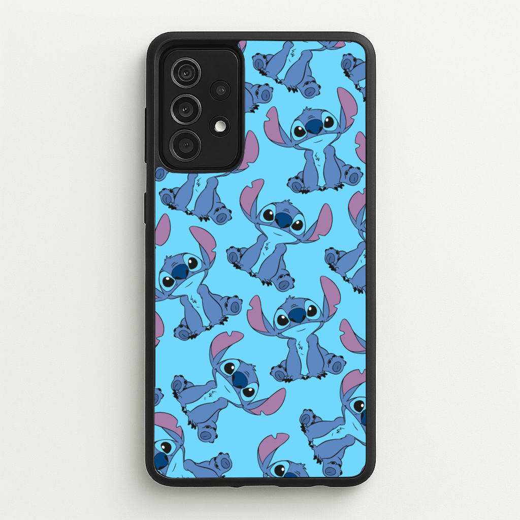 Cute Alien Blue Pattern - Disney Phone Case for Galaxy A52 / A52s
