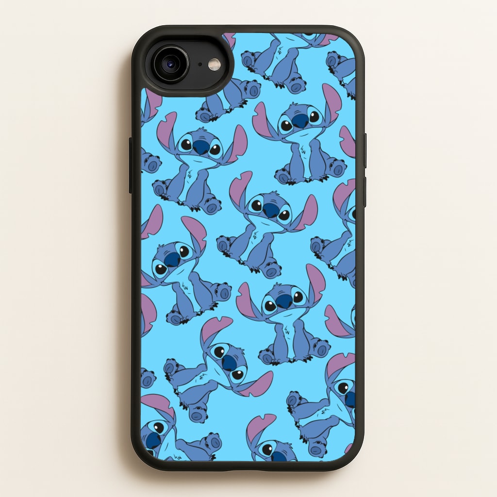 Cute Alien Blue Pattern - Disney Phone Case for iPhone 6 / 7 / 8 / SE