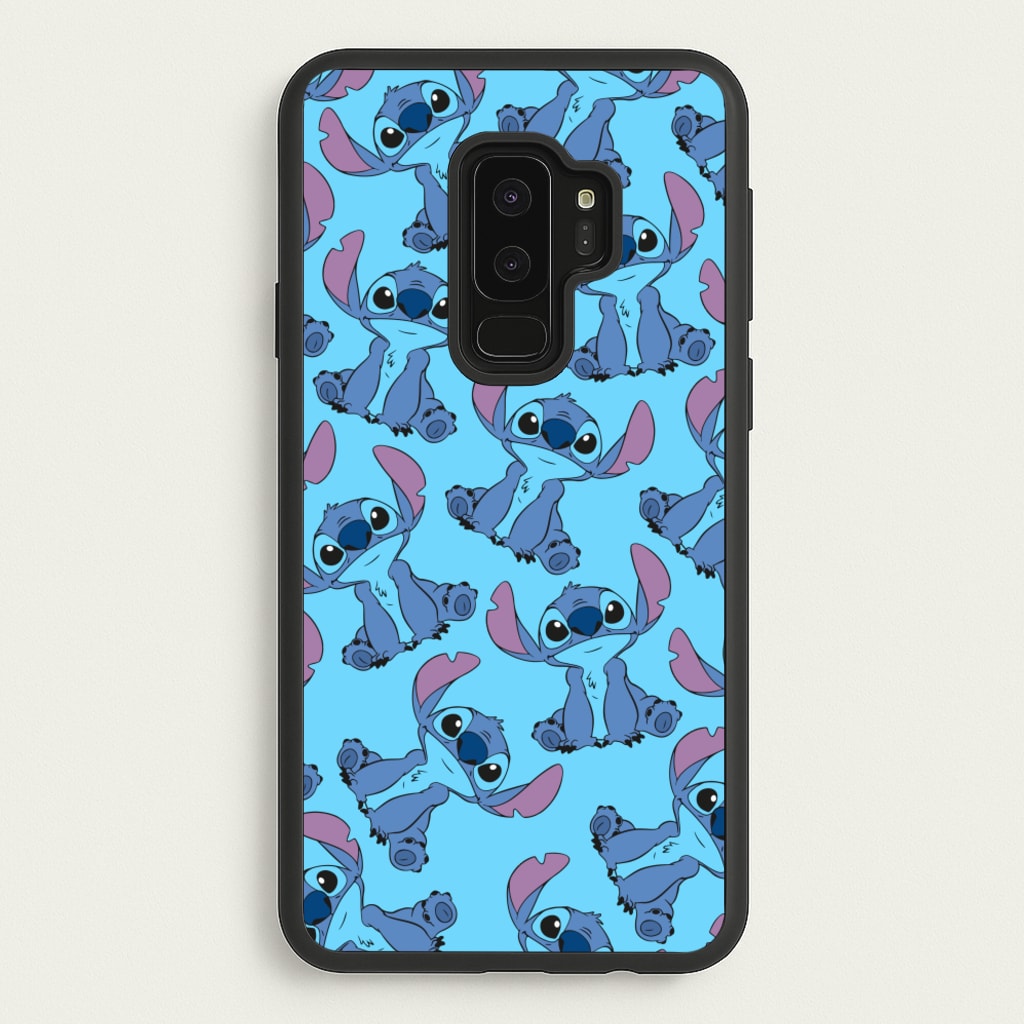 Cute Alien Blue Pattern - Disney Phone Case for Galaxy S9 Plus