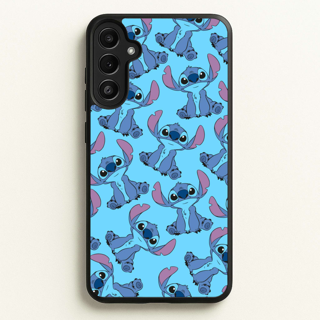Cute Alien Blue Pattern - Disney Phone Case for Galaxy A34