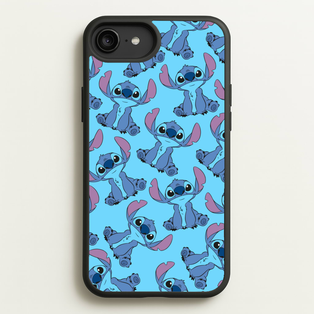 Cute Alien Blue Pattern - Disney Phone Case for iPhone 6 Plus / 7 Plus / 8 Plus