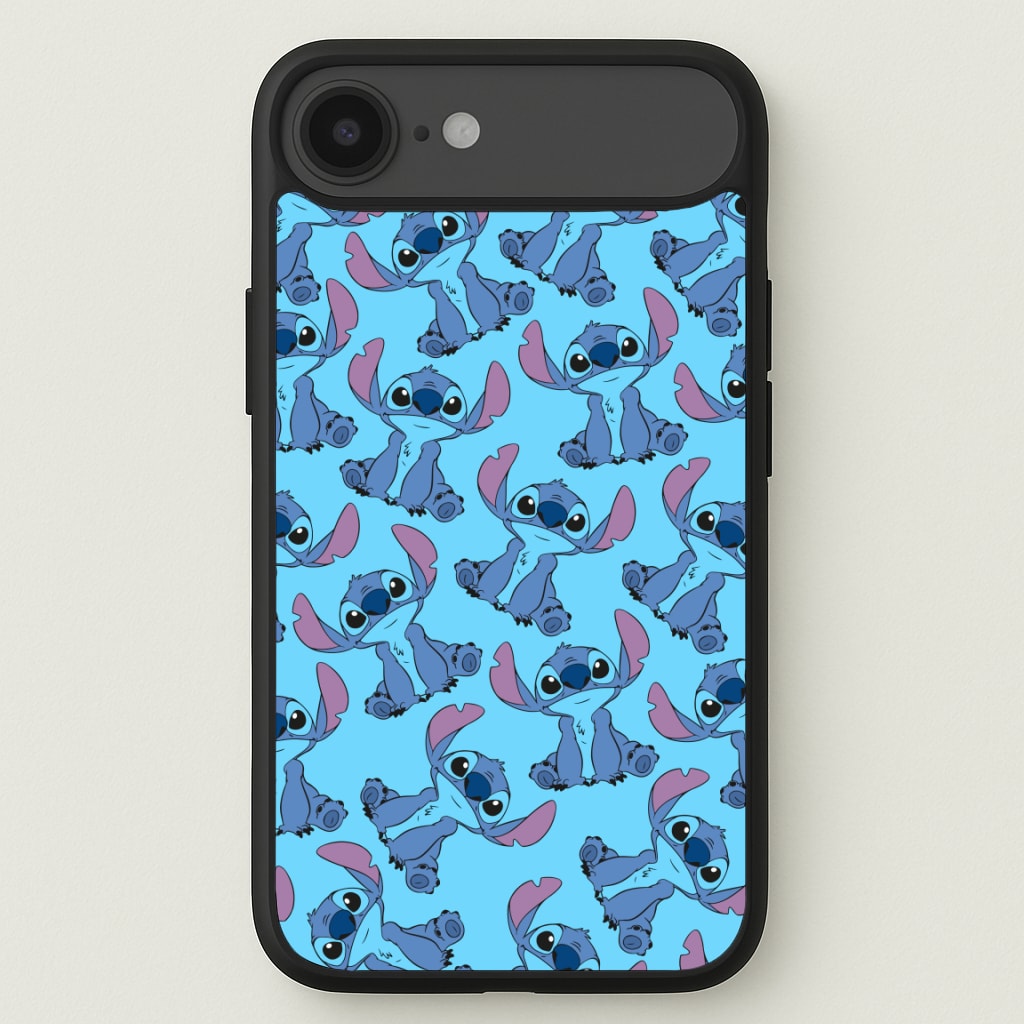 Cute Alien Blue Pattern Phone Case for iPhone 17 Air