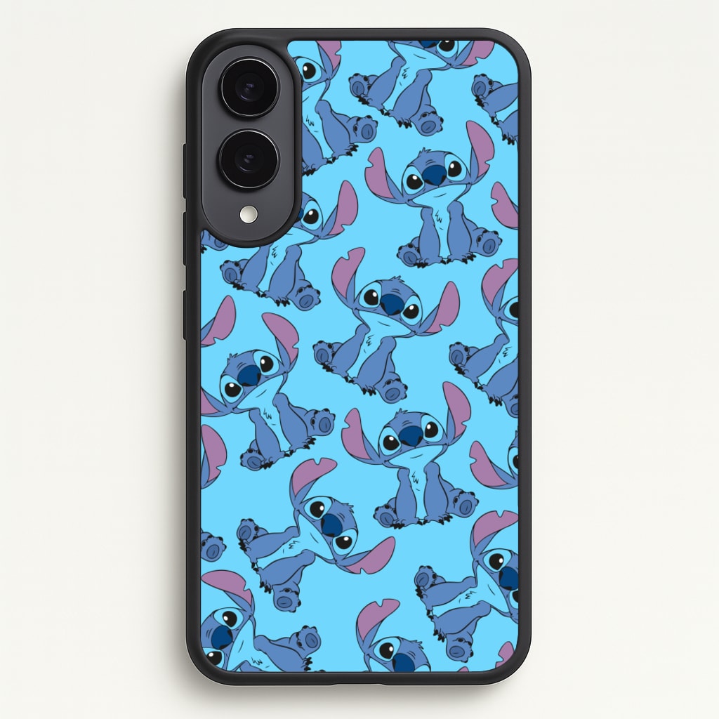 Cute Alien Blue Pattern - Disney Phone Case for Galaxy S25 Edge