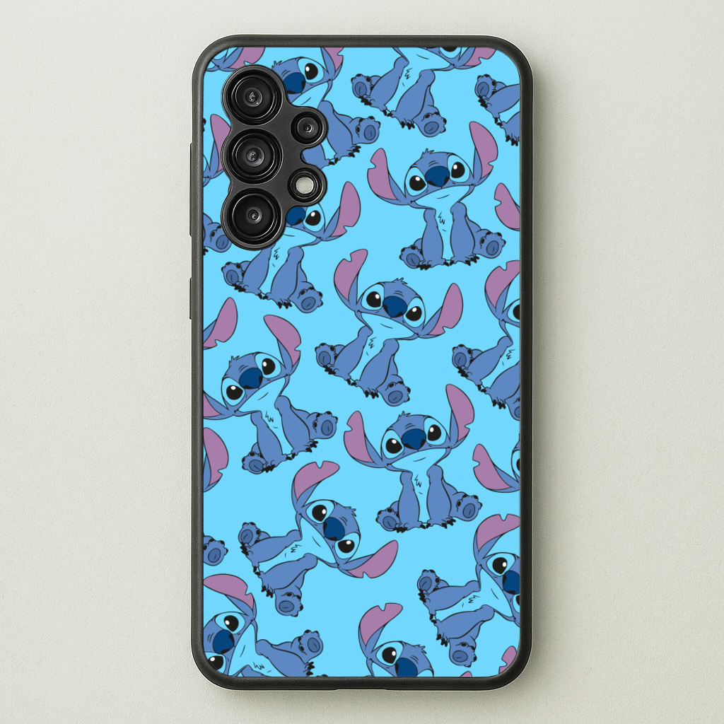 Cute Alien Blue Pattern - Disney Phone Case for Galaxy A13