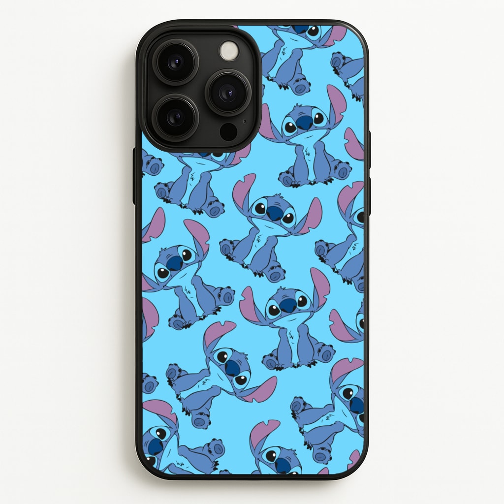 Cute Alien Blue Pattern - Disney Phone Case for iPhone 13 Pro Max