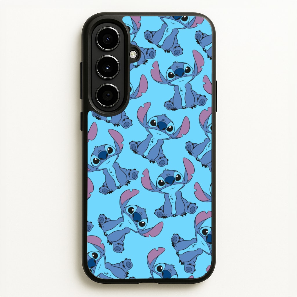 Cute Alien Blue Pattern - Disney Phone Case for Galaxy A56