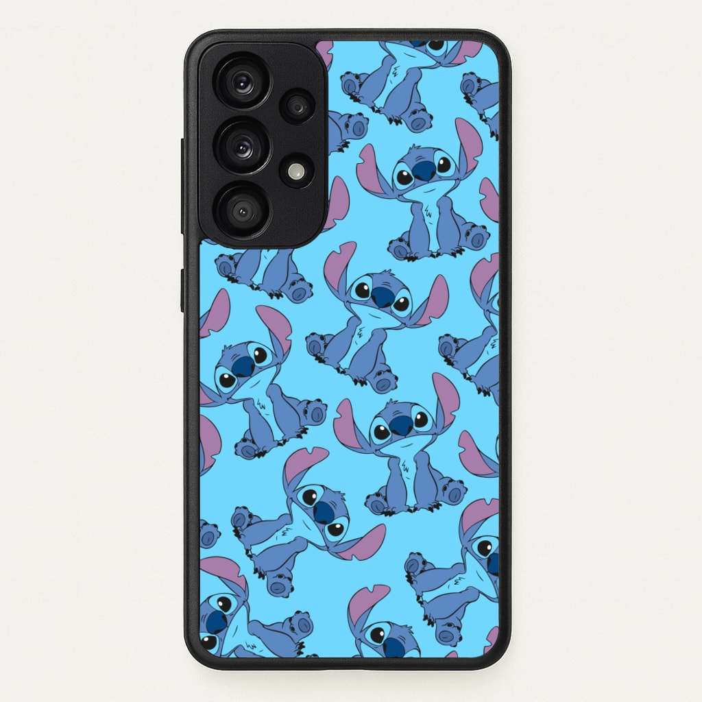 Cute Alien Blue Pattern - Disney Phone Case for Galaxy A53