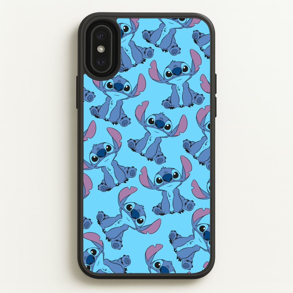 Cute Alien Blue Pattern - Disney Phone Case for iPhone XS Max