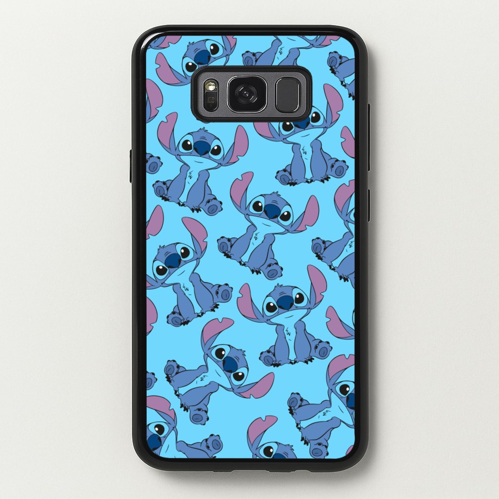 Cute Alien Blue Pattern - Disney Phone Case for Galaxy S8